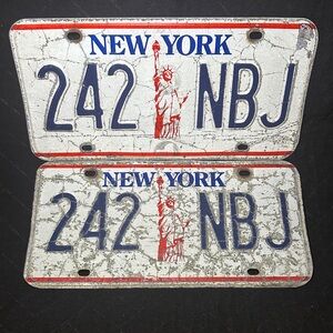 Vintage NY “Liberty” License Plates